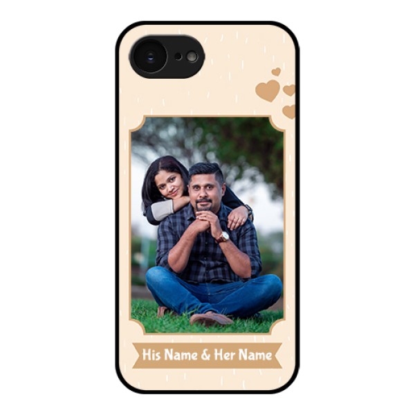 Apple iPhone 17e Custom Glass Phone Case - With Confetti Love Design Apple iPhone 17e Custom Glass Phone Case - With Confetti Love Design