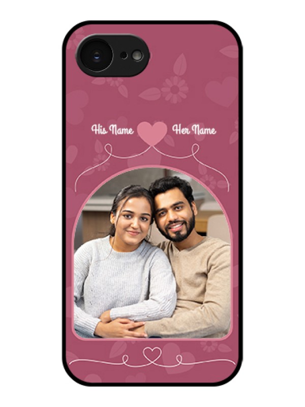 Custom Apple iPhone 17e Custom Glass Phone Case - Love Floral Design