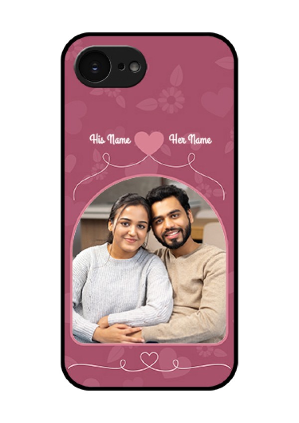 Apple iPhone 17e Custom Glass Phone Case - Love Floral Design