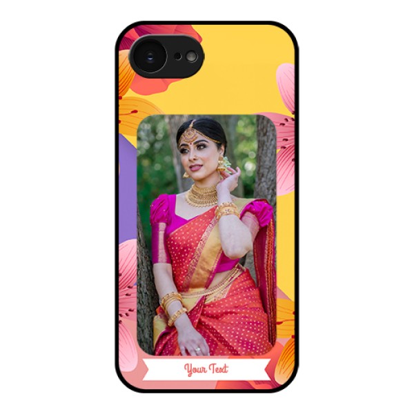 Apple iPhone 17e Custom Glass Phone Case - 3 Image With Vintage Floral Design