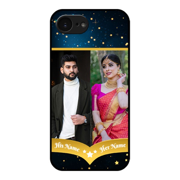 Apple iPhone 17e Custom Glass Phone Case - Galaxy Stars Backdrop Design