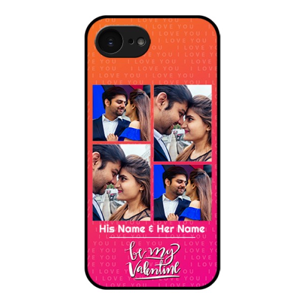 Apple iPhone 17e Custom Glass Phone Case - I Love You Pink Design