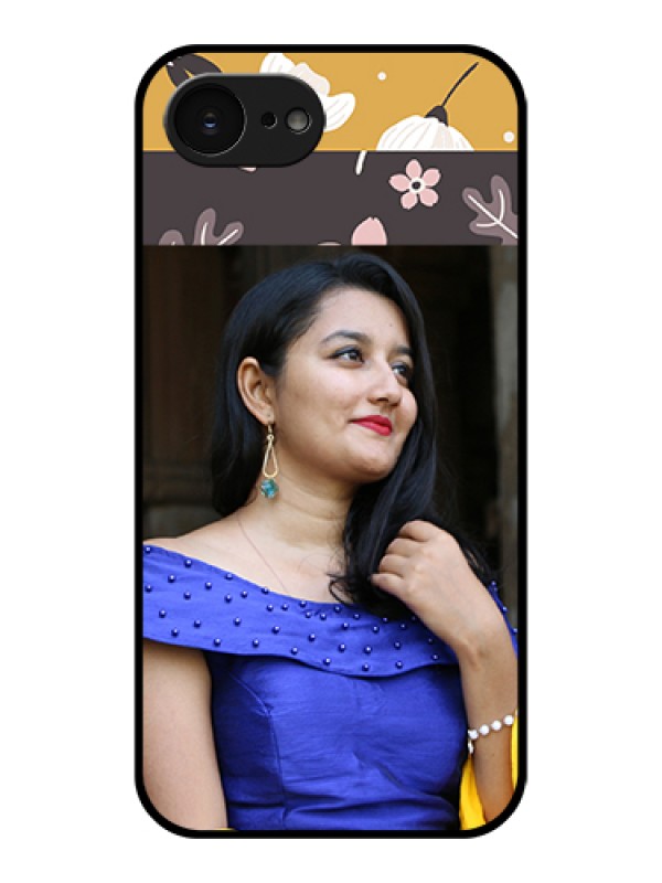Custom Apple iPhone 17e Custom Glass Phone Case - Stylish Floral Design