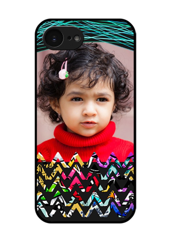 Apple iPhone 17e Custom Glass Phone Case - Neon Abstract Design