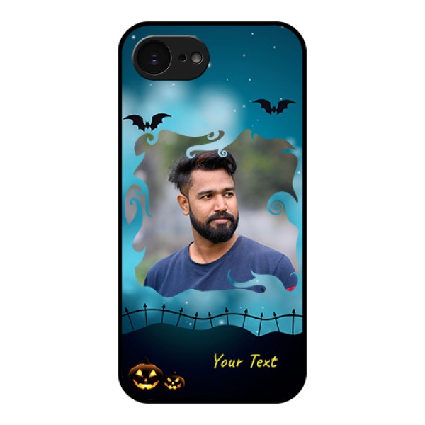 Apple iPhone 17e Custom Glass Phone Case - Halloween Frame Design Apple iPhone 17e Custom Glass Phone Case - Halloween Frame Design