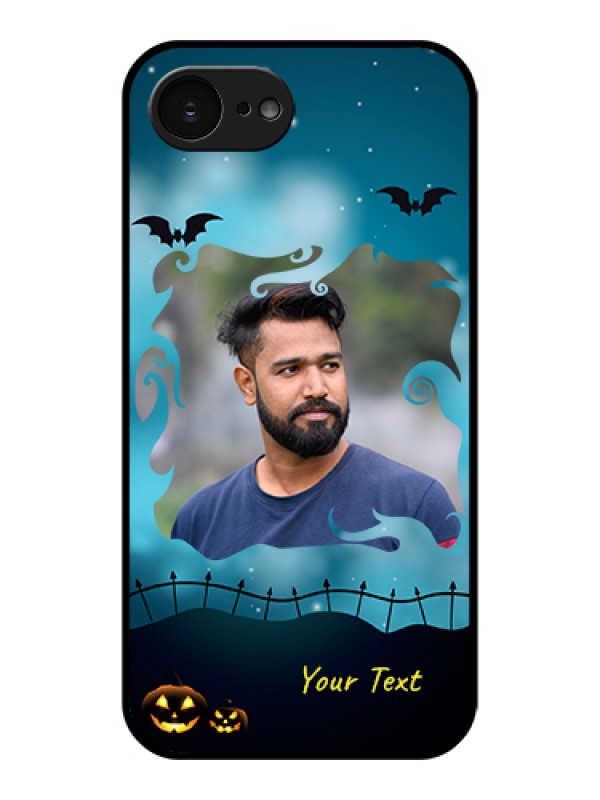 Custom Apple iPhone 17e Custom Glass Phone Case - Halloween Frame Design