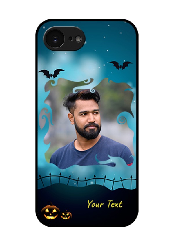 Apple iPhone 17e Custom Glass Phone Case - Halloween Frame Design