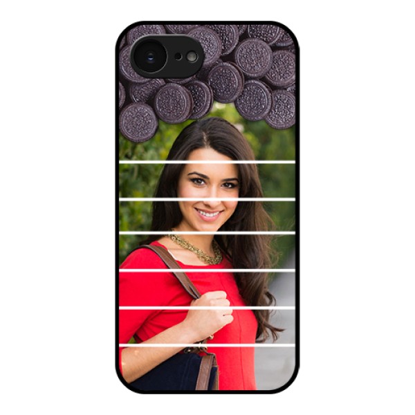 Apple iPhone 17e Custom Glass Phone Case - With Oreo Biscuit Design Apple iPhone 17e Custom Glass Phone Case - With Oreo Biscuit Design
