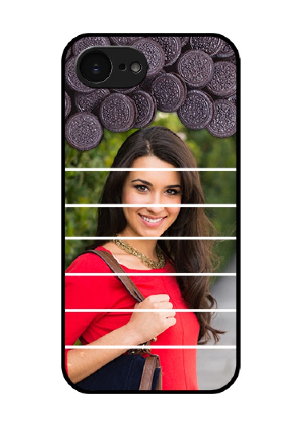 Apple iPhone 17e Custom Glass Phone Case - With Oreo Biscuit Design