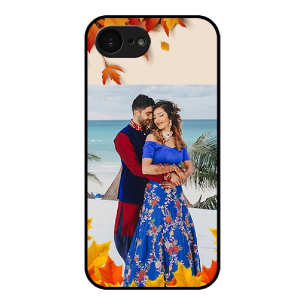 Apple iPhone 17e Custom Glass Phone Case - Autumn Maple Leaves Design Apple iPhone 17e Custom Glass Phone Case - Autumn Maple Leaves Design