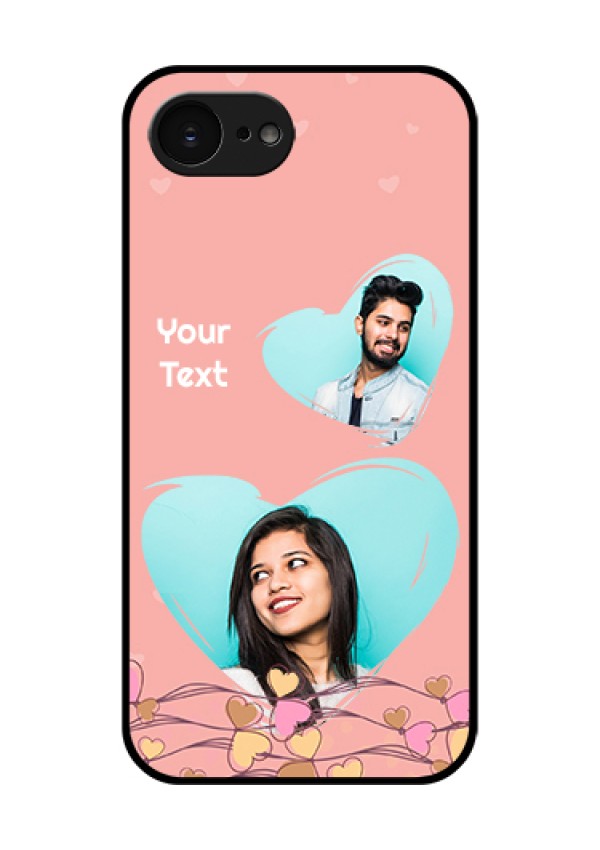 Apple iPhone 17e Custom Glass Phone Case - Love Doodle Design