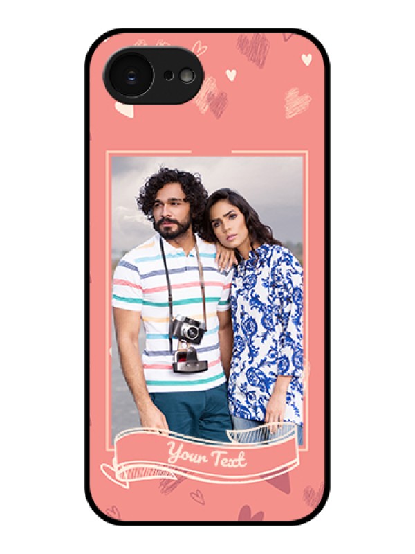 Custom Apple iPhone 17e Custom Glass Phone Case - Love Doodle Art Design