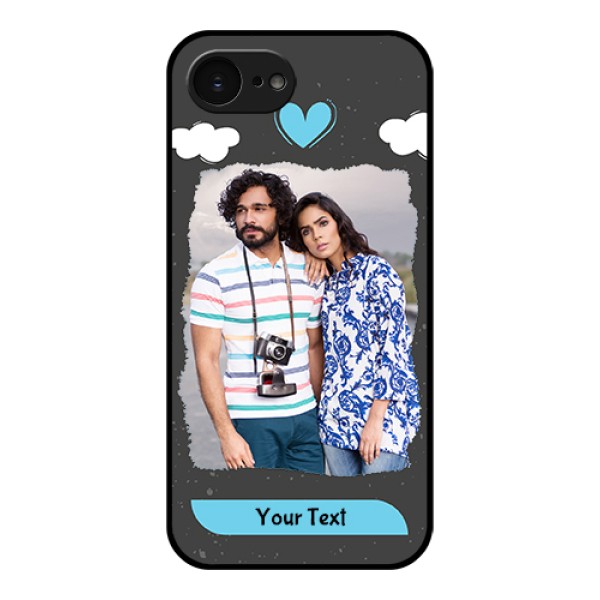 Apple iPhone 17e Custom Glass Phone Case - Splashes With Love Doodles Design Apple iPhone 17e Custom Glass Phone Case - Splashes With Love Doodles Design