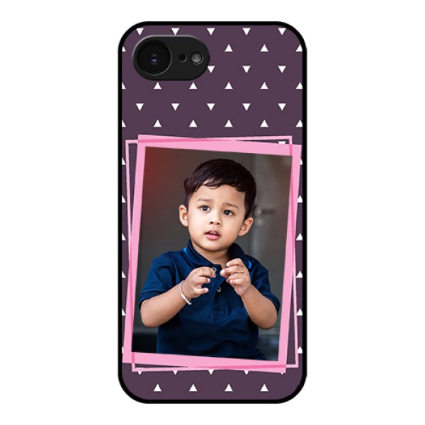 Apple iPhone 17e Custom Glass Phone Case - Triangle Pattern Dotted Design