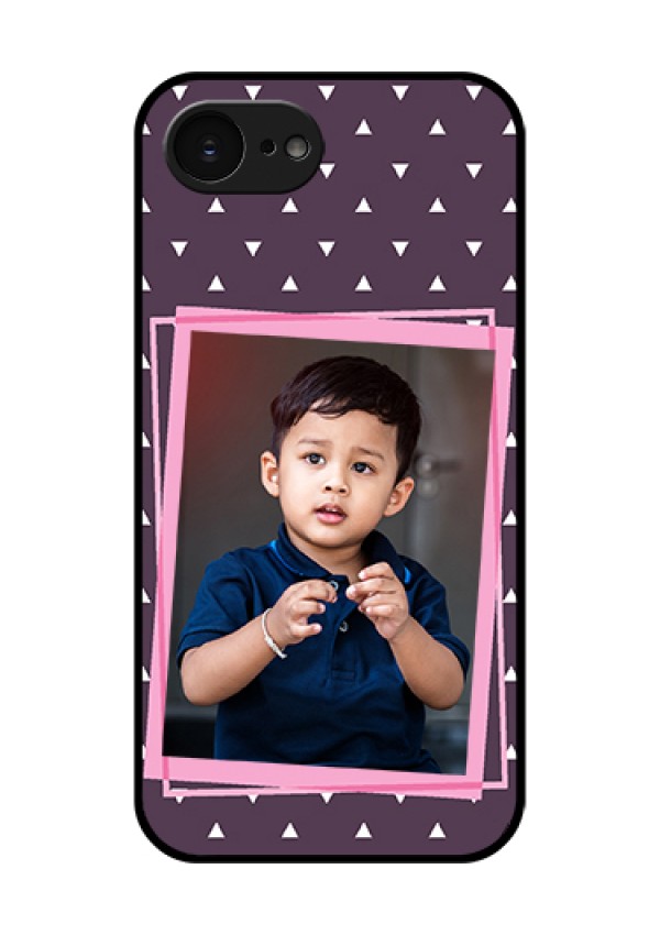 Apple iPhone 17e Custom Glass Phone Case - Triangle Pattern Dotted Design