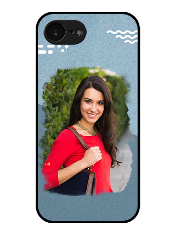 Custom Apple iPhone 17e Custom Glass Phone Case - Grunge Line Art Design
