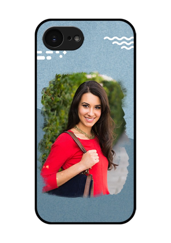 Apple iPhone 17e Custom Glass Phone Case - Grunge Line Art Design