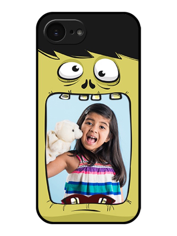 Custom Apple iPhone 17e Custom Glass Phone Case - Cartoon Monster Back Case Design
