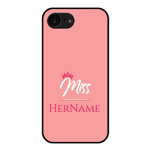 Apple iPhone 17e Custom Glass Phone Case - Mrs With Name Design
