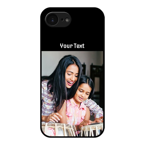 Apple iPhone 17e Custom Glass Phone Case - Photo With Name Design