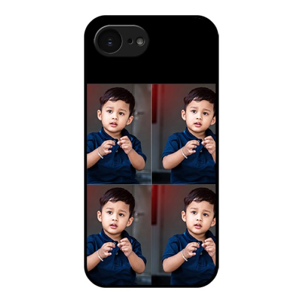 Apple iPhone 17e Custom Glass Phone Case - 4 Image Holder Design
