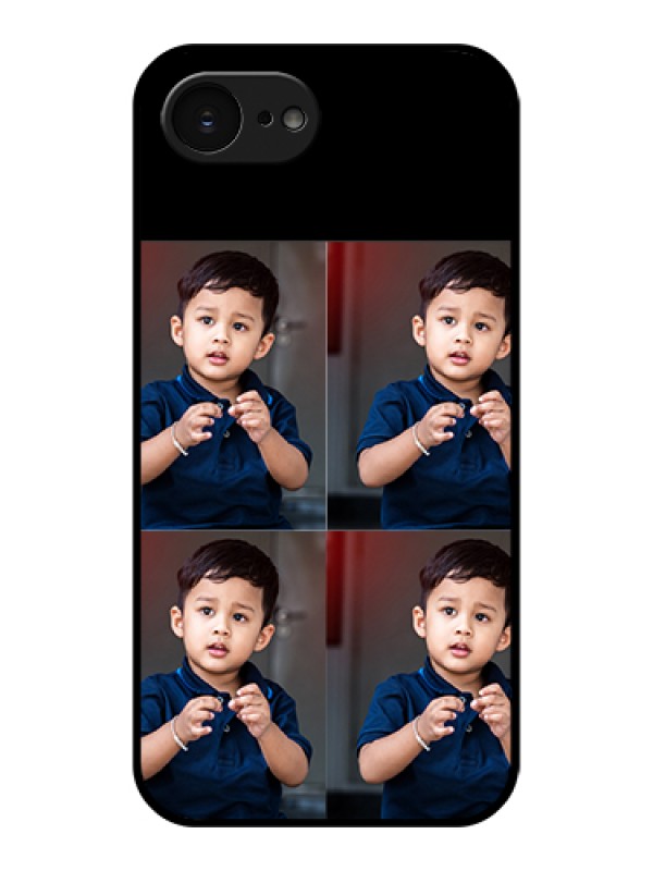 Custom Apple iPhone 17e Custom Glass Phone Case - 4 Image Holder Design