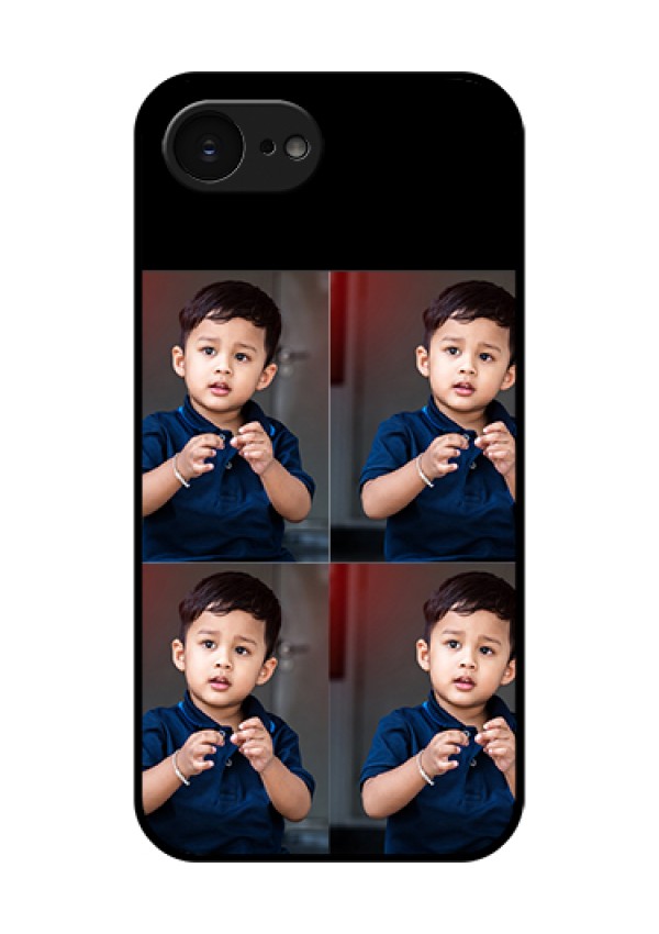 Apple iPhone 17e Custom Glass Phone Case - 4 Image Holder Design