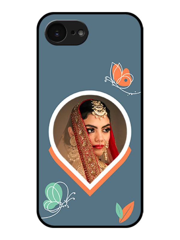 Custom Apple iPhone 17e Custom Glass Phone Case - Droplet Butterflies Design
