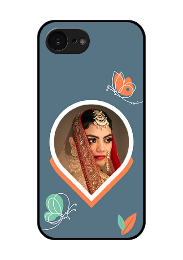 Apple iPhone 17e Custom Glass Phone Case - Droplet Butterflies Design