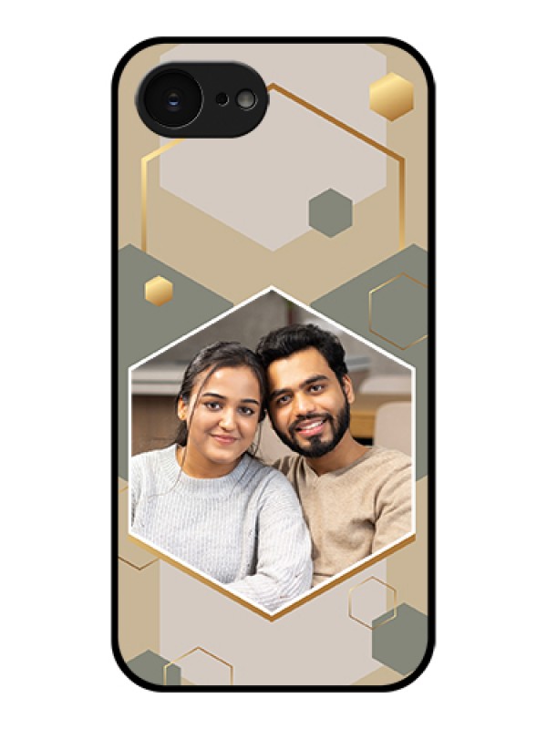 Custom Apple iPhone 17e Custom Glass Phone Case - Stylish Hexagon Pattern Design