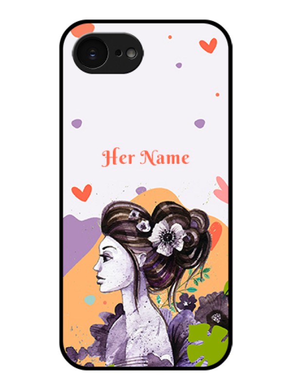 Custom Apple iPhone 17e Custom Glass Phone Case - Woman And Nature Design