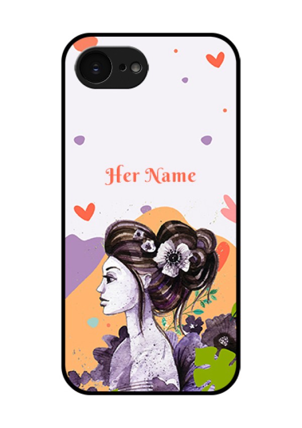 Apple iPhone 17e Custom Glass Phone Case - Woman And Nature Design