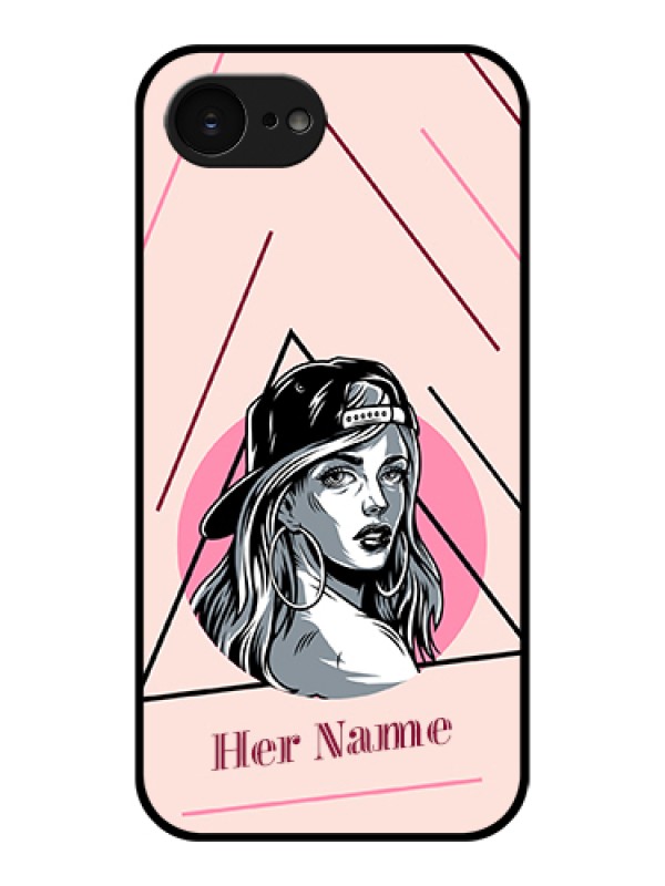 Custom Apple iPhone 17e Custom Glass Phone Case - Rockstar Girl Design