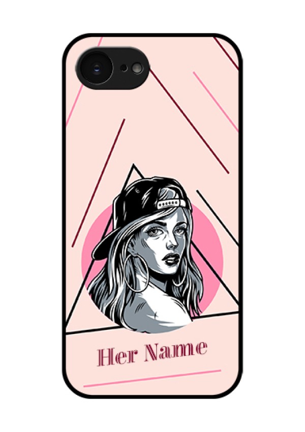 Apple iPhone 17e Custom Glass Phone Case - Rockstar Girl Design