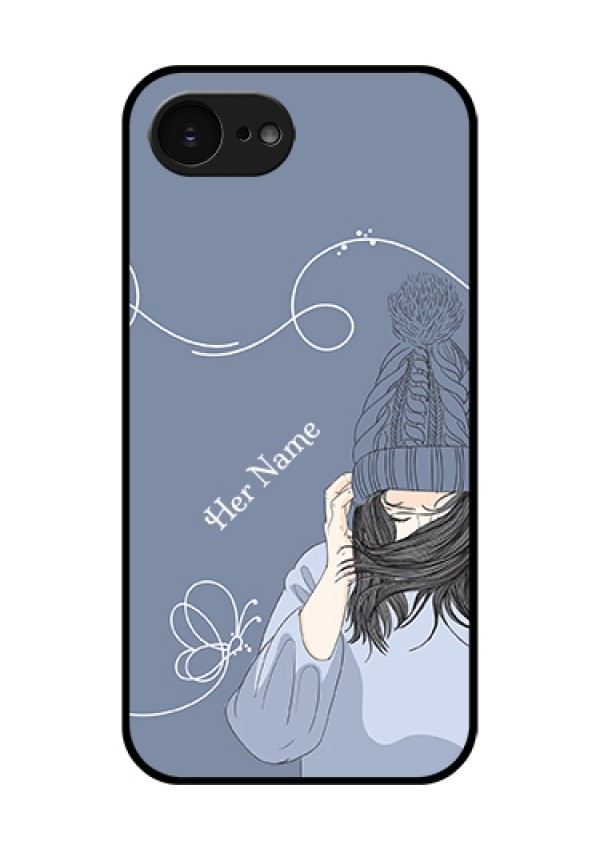 Apple iPhone 17e Custom Glass Phone Case - Girl In Winter Outfit Design