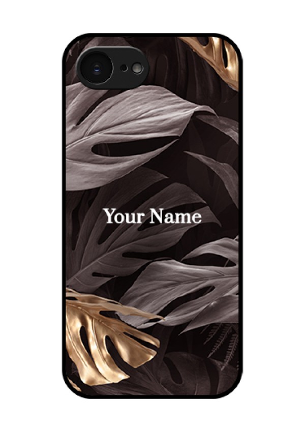 Apple iPhone 17e Custom Glass Phone Case - Wild Leaves Digital Paint Design