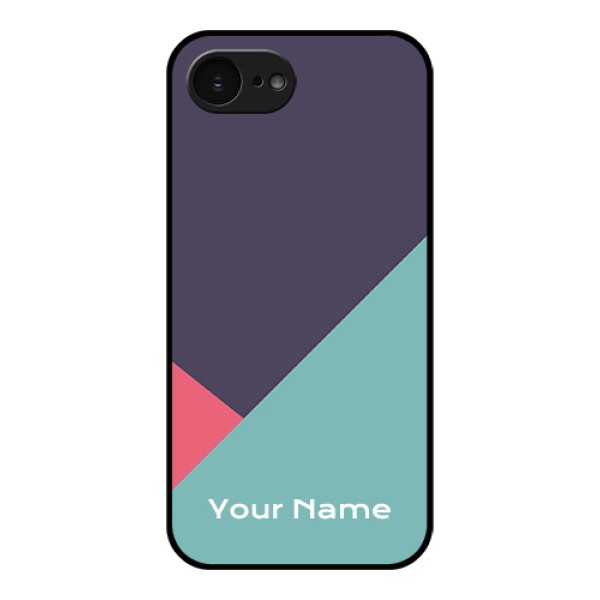 Apple iPhone 17e Custom Glass Phone Case - Tri Color Abstract Design