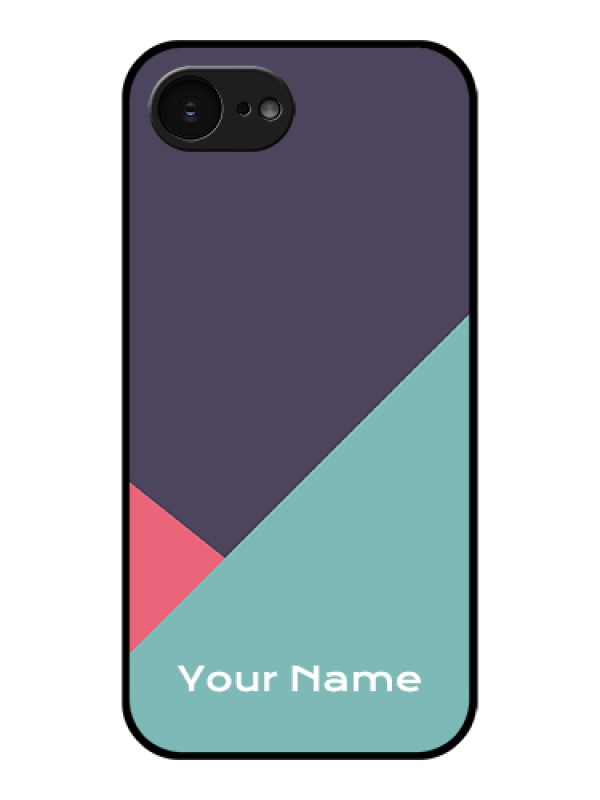 Custom Apple iPhone 17e Custom Glass Phone Case - Tri Color Abstract Design