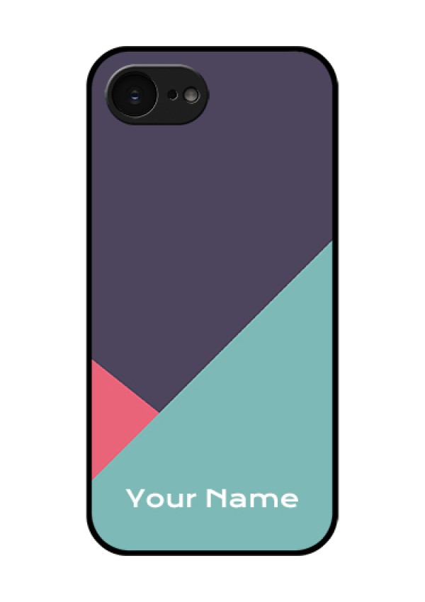 Apple iPhone 17e Custom Glass Phone Case - Tri Color Abstract Design