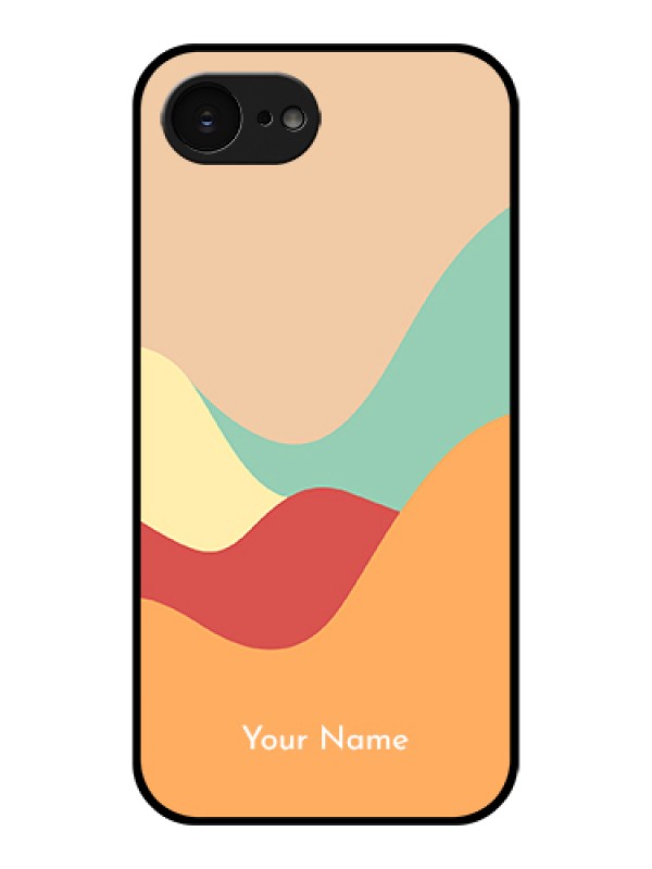 Custom Apple iPhone 17e Custom Glass Phone Case - Ocean Waves Multi - Colour Design