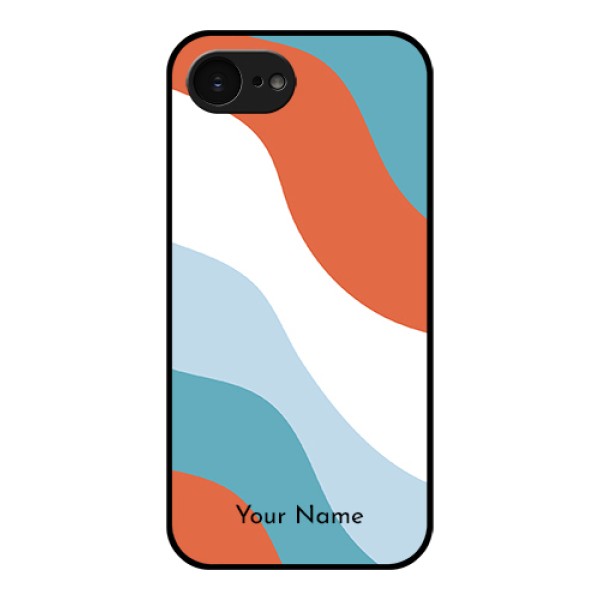 Apple iPhone 17e Custom Glass Phone Case - Coloured Waves Design