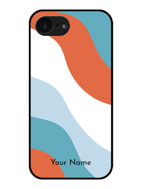Custom Apple iPhone 17e Custom Glass Phone Case - Coloured Waves Design