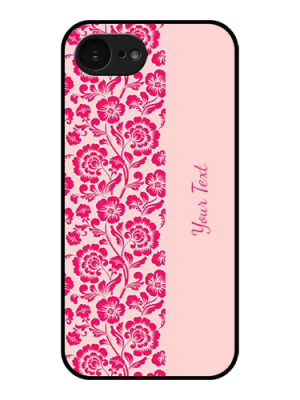 Custom Apple iPhone 17e Custom Glass Phone Case - Attractive Floral Pattern Design