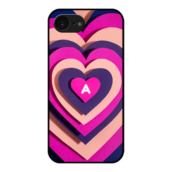 Apple iPhone 17e Custom Glass Phone Case - Cute Heart Pattern Design Apple iPhone 17e Custom Glass Phone Case - Cute Heart Pattern Design