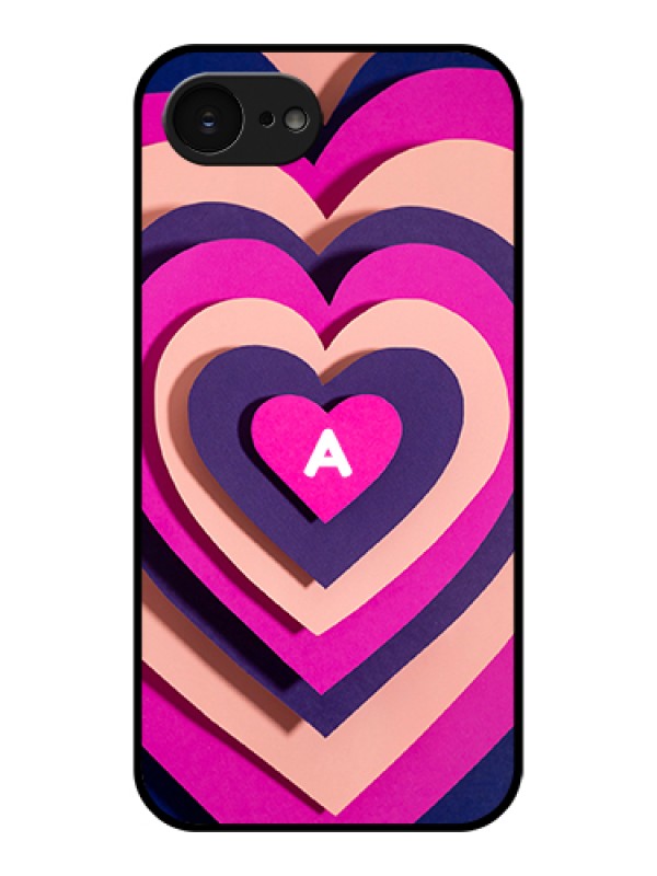 Custom Apple iPhone 17e Custom Glass Phone Case - Cute Heart Pattern Design