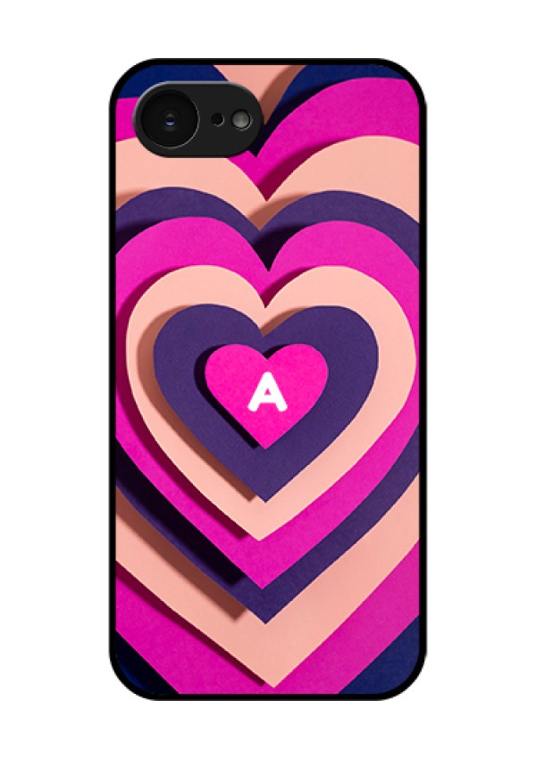 Apple iPhone 17e Custom Glass Phone Case - Cute Heart Pattern Design
