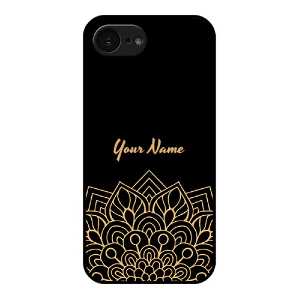 Apple iPhone 17e Custom Glass Phone Case - Golden Mandala Design