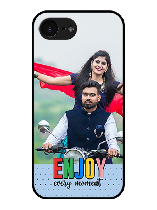 Custom Apple iPhone 17e Custom Glass Phone Case - Enjoy Every Moment Design