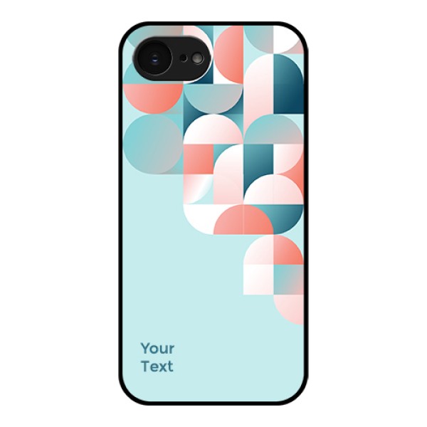 Apple iPhone 17e Custom Glass Phone Case - Stylish Semi - Circle Pattern Design Apple iPhone 17e Custom Glass Phone Case - Stylish Semi - Circle Pattern Design