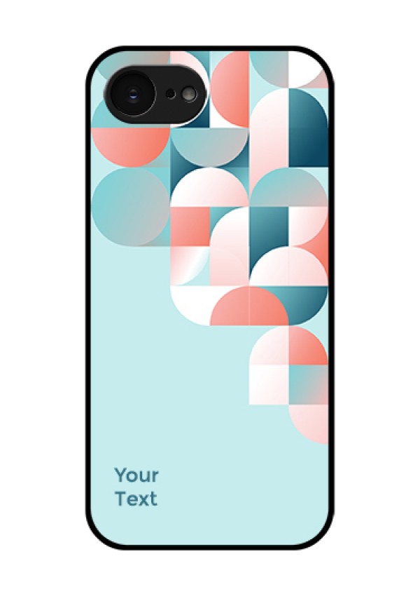 Apple iPhone 17e Custom Glass Phone Case - Stylish Semi - Circle Pattern Design